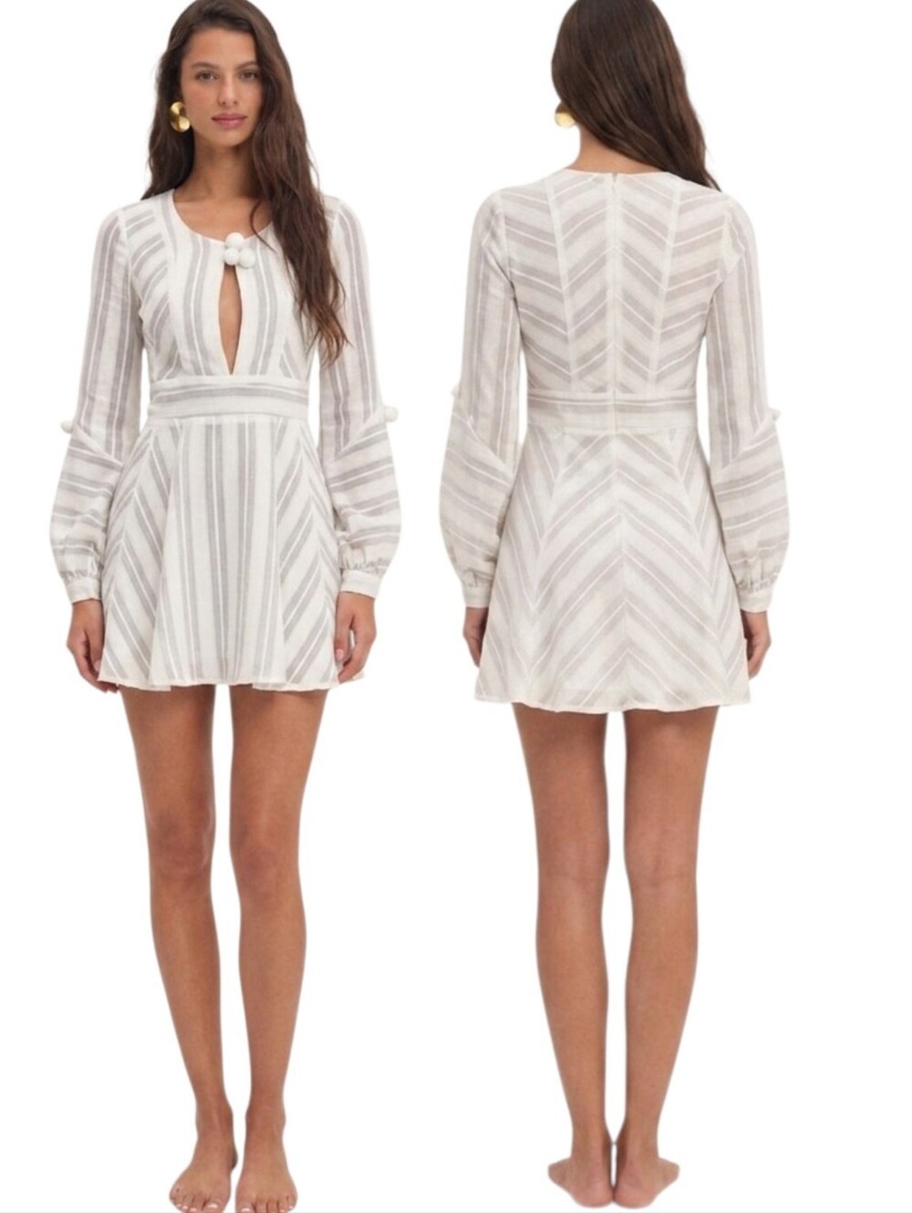FOR LOVE & LEMONS 'Alessandra' Bishop Sleeve Mini Dress - Size L